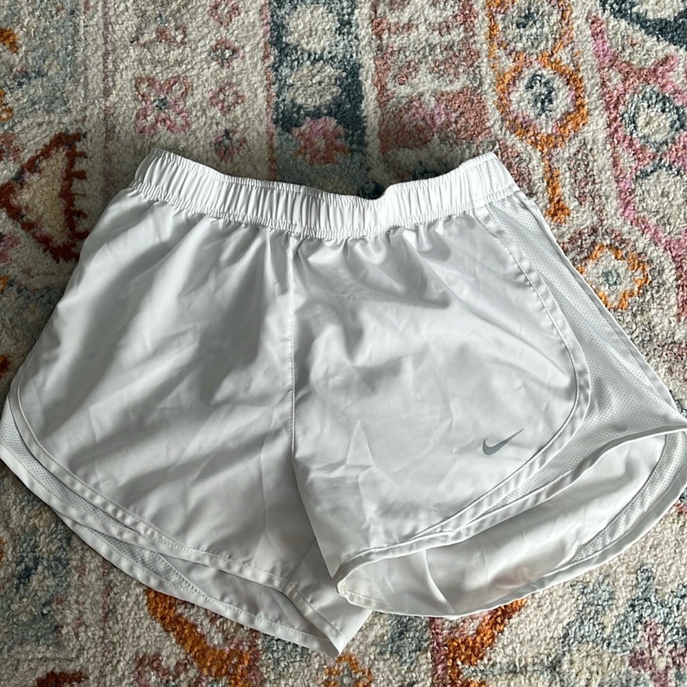 White Nike athletic shorts size small